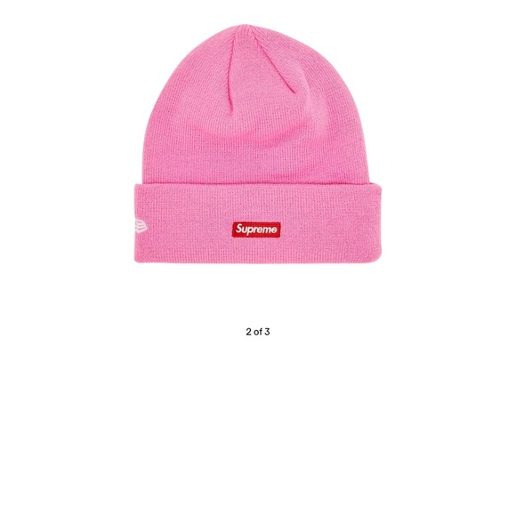 Supreme x New Era Pink Beanie still in plastic never been used! - Picture 3 of 4